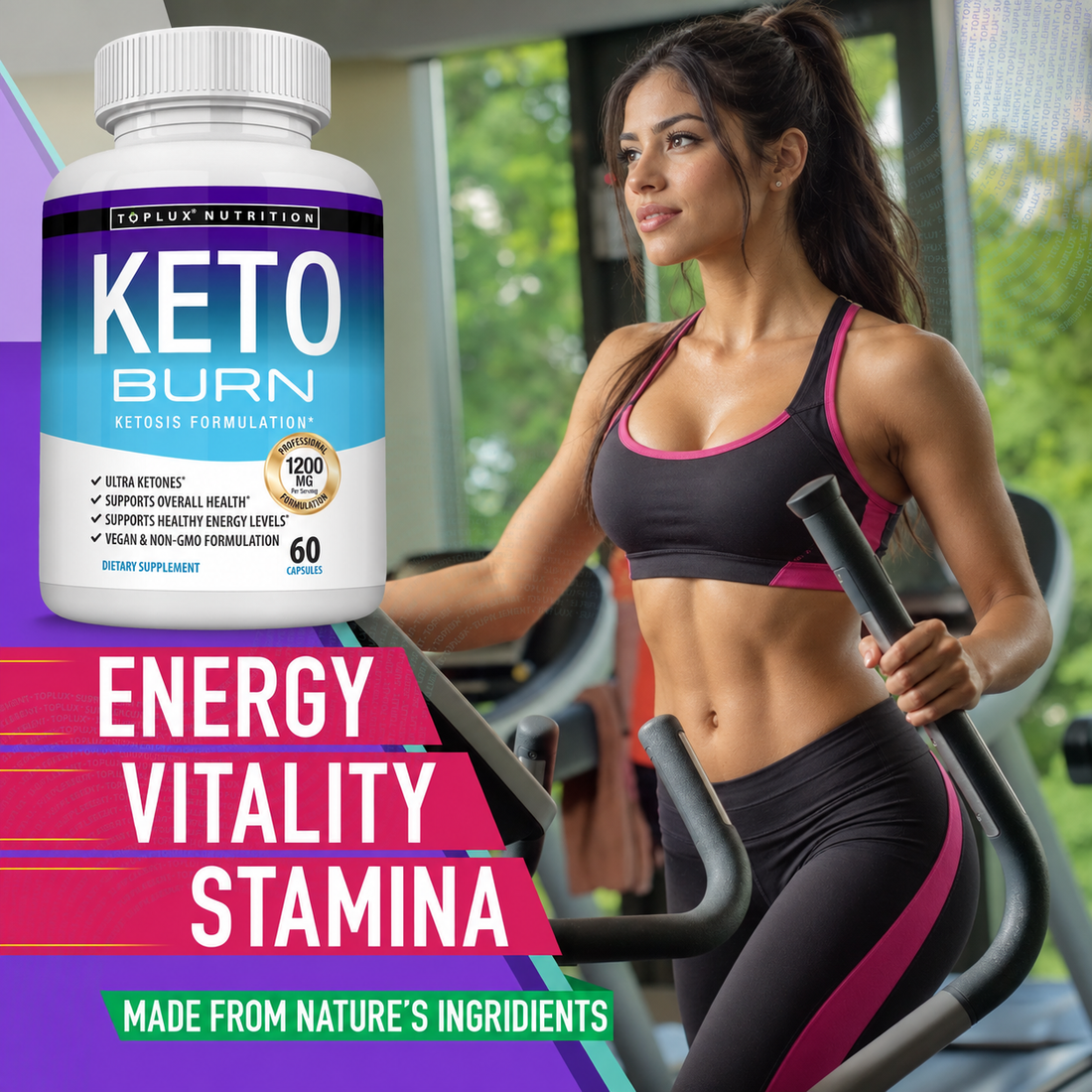 Keto Burn 1200 mg — 60 Capsules