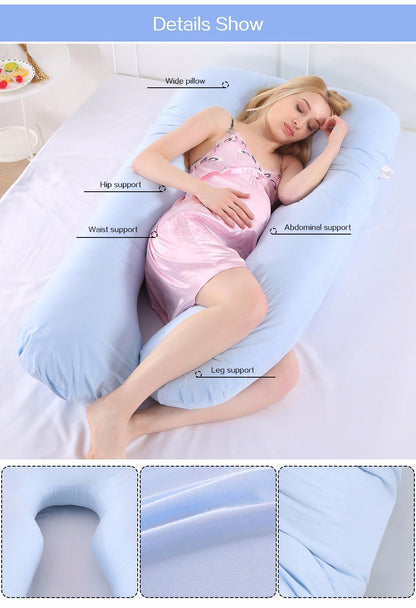 Full Body Pregnancy Pillow, U Shaped Maternity Pillow for Side Sleeping Comfort