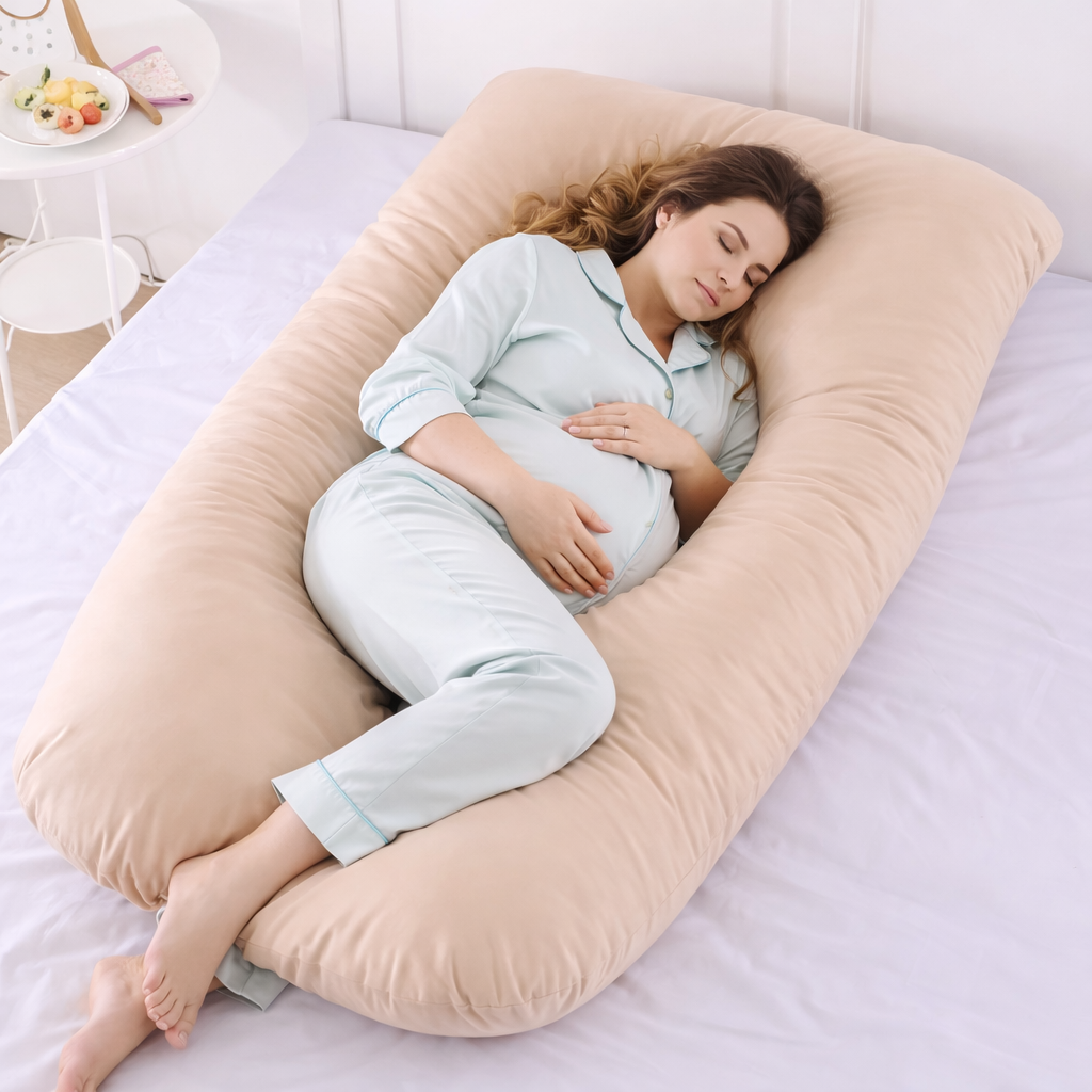 Full Body Pregnancy Pillow, U Shaped Maternity Pillow for Side Sleeping Comfort