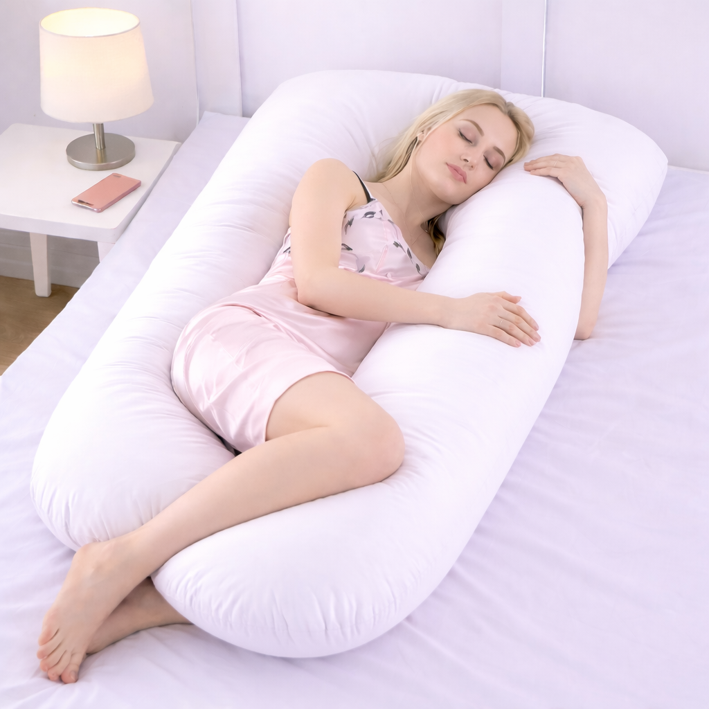Full Body Pregnancy Pillow, U Shaped Maternity Pillow for Side Sleeping Comfort