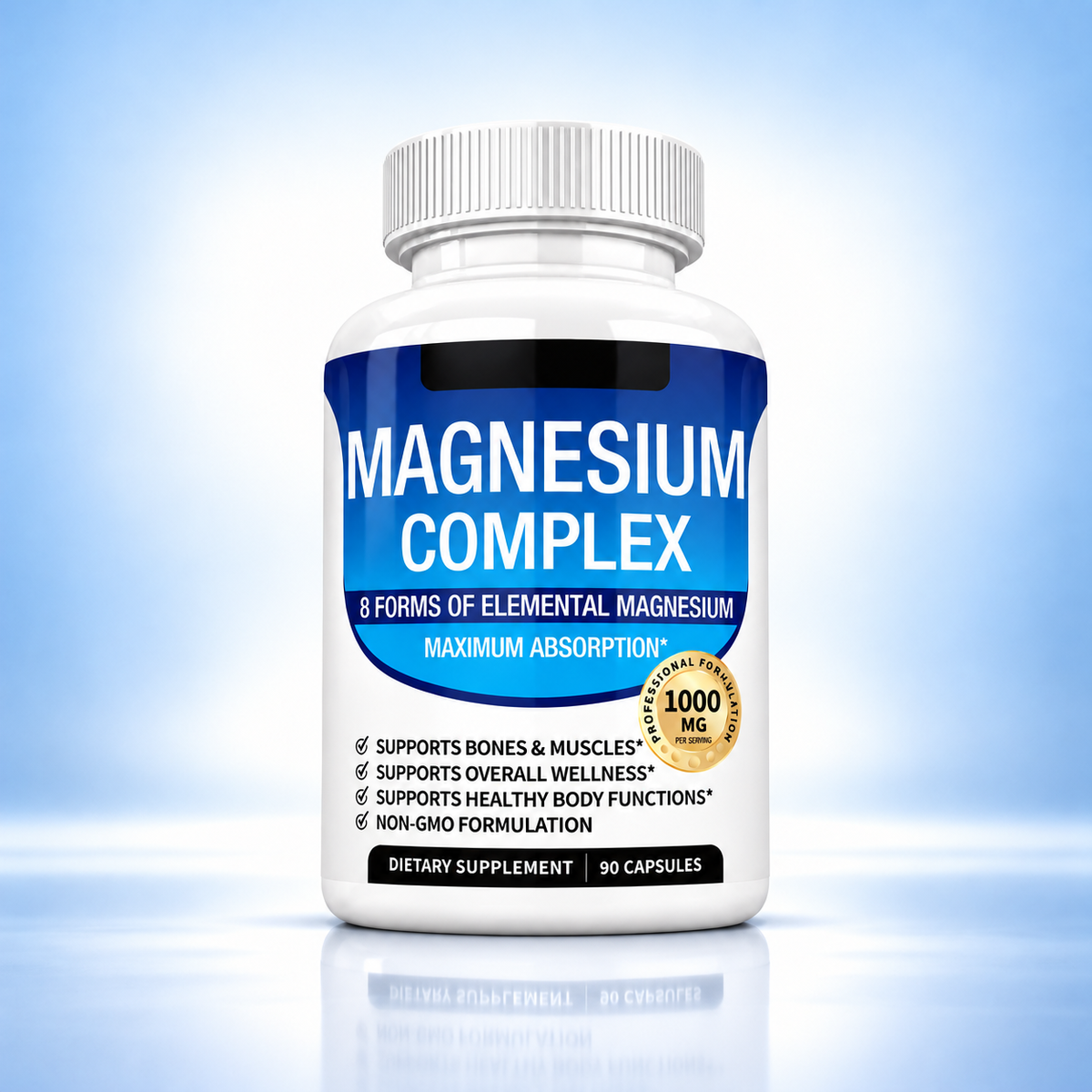 Magnesium Complex: 500mg Elemental Magnesium, 90 Capsules, 8 Forms