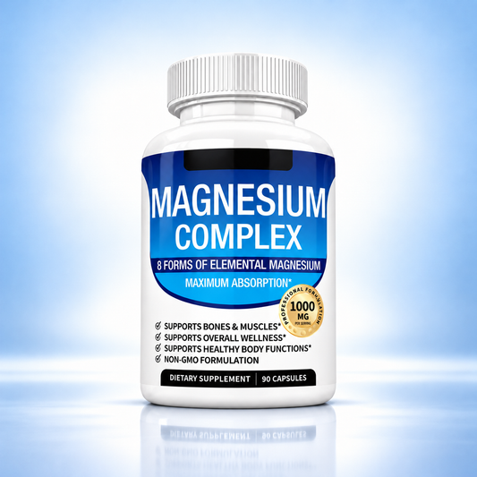 Magnesium Complex: 500mg Elemental Magnesium, 90 Capsules, 8 Forms