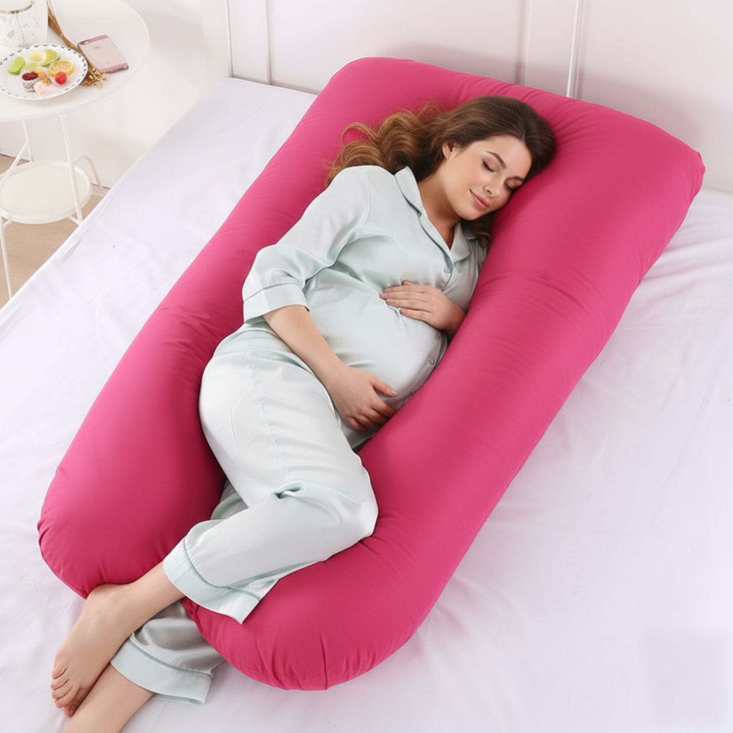 Full Body Pregnancy Pillow, U Shaped Maternity Pillow for Side Sleeping Comfort